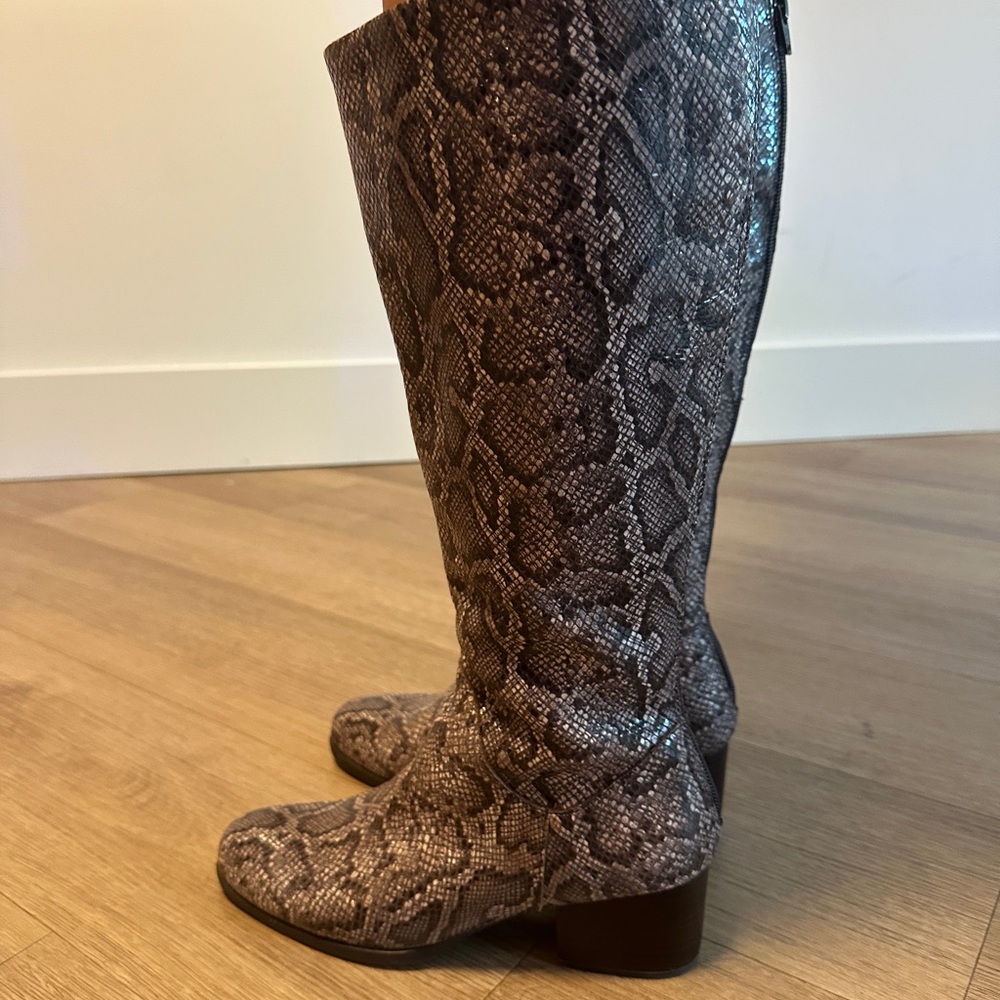 The Real Real Born Women's Snakeskin Knee-High Boots